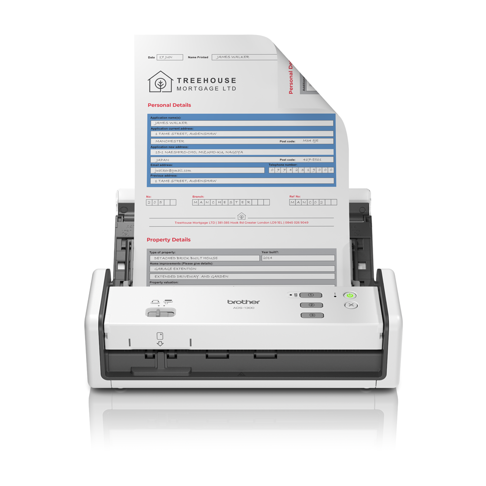 Brother ADS-1300 Dokumentenscanner, A4, 30 S./Min., Duplex