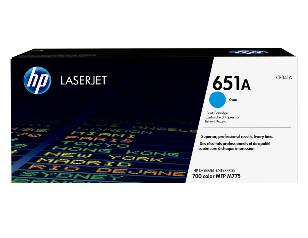 HP 651A / CE341A cyan toner, 16,000 pages