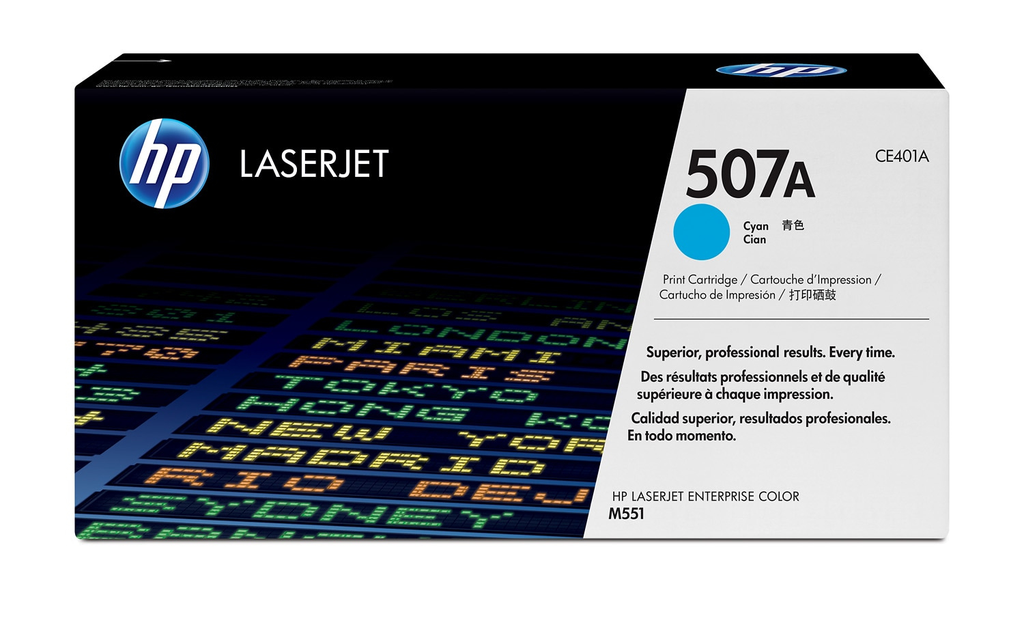 HP 507A / CE401A cyan toner, 5,000 pages