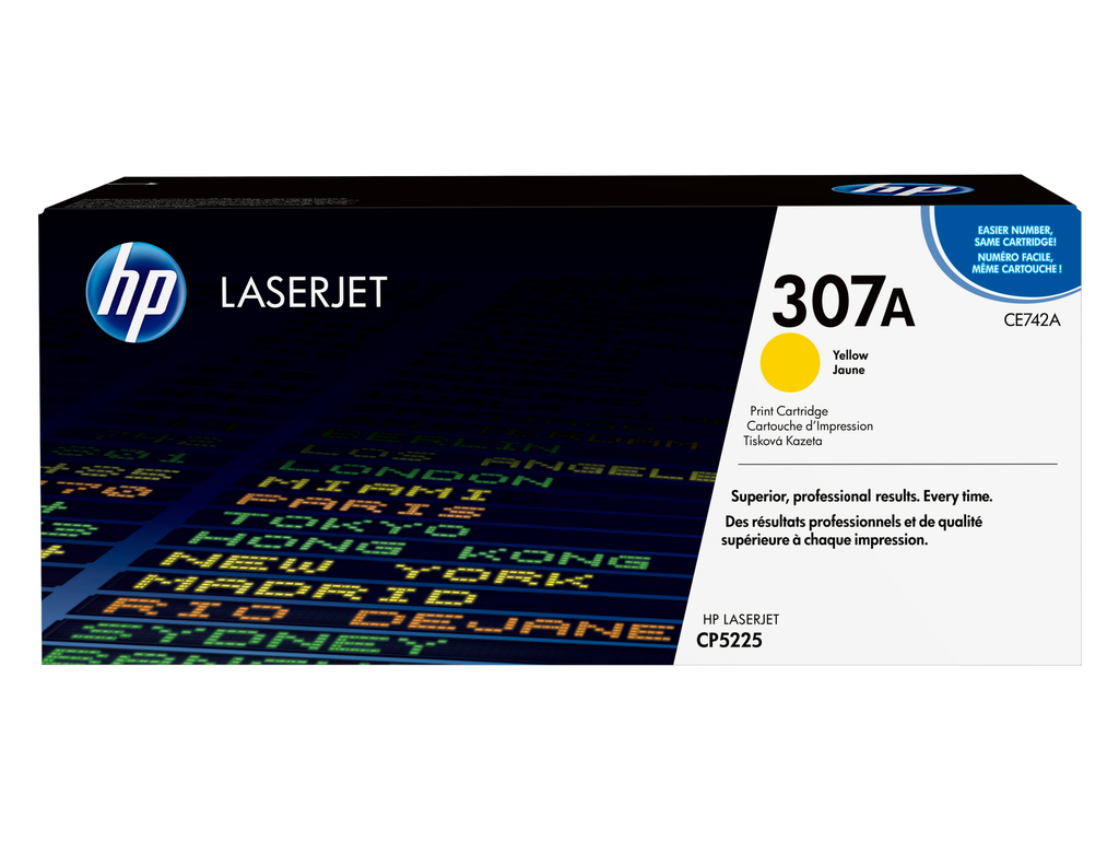 Toner HP 307A / CE742A jaune, 7 300 pages