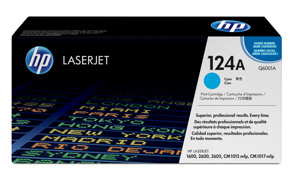 HP 124A / Q6001A cyan toner, 2,000 pages