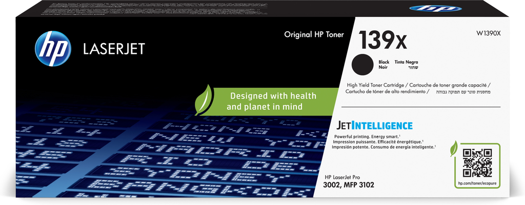 HP 139X / W1390X black XL toner, 4,000 pages