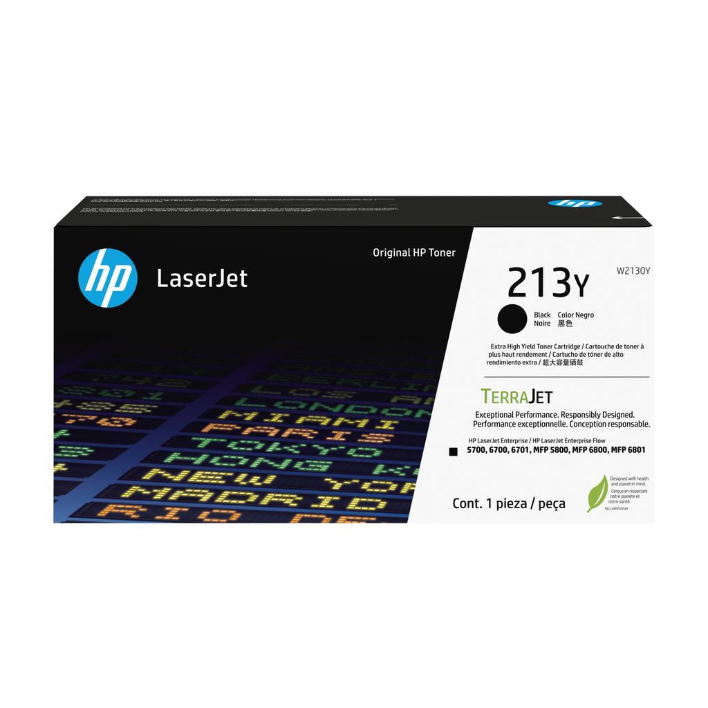 Toner HP 213Y / W2130Y noir XL, 18 000 pages
