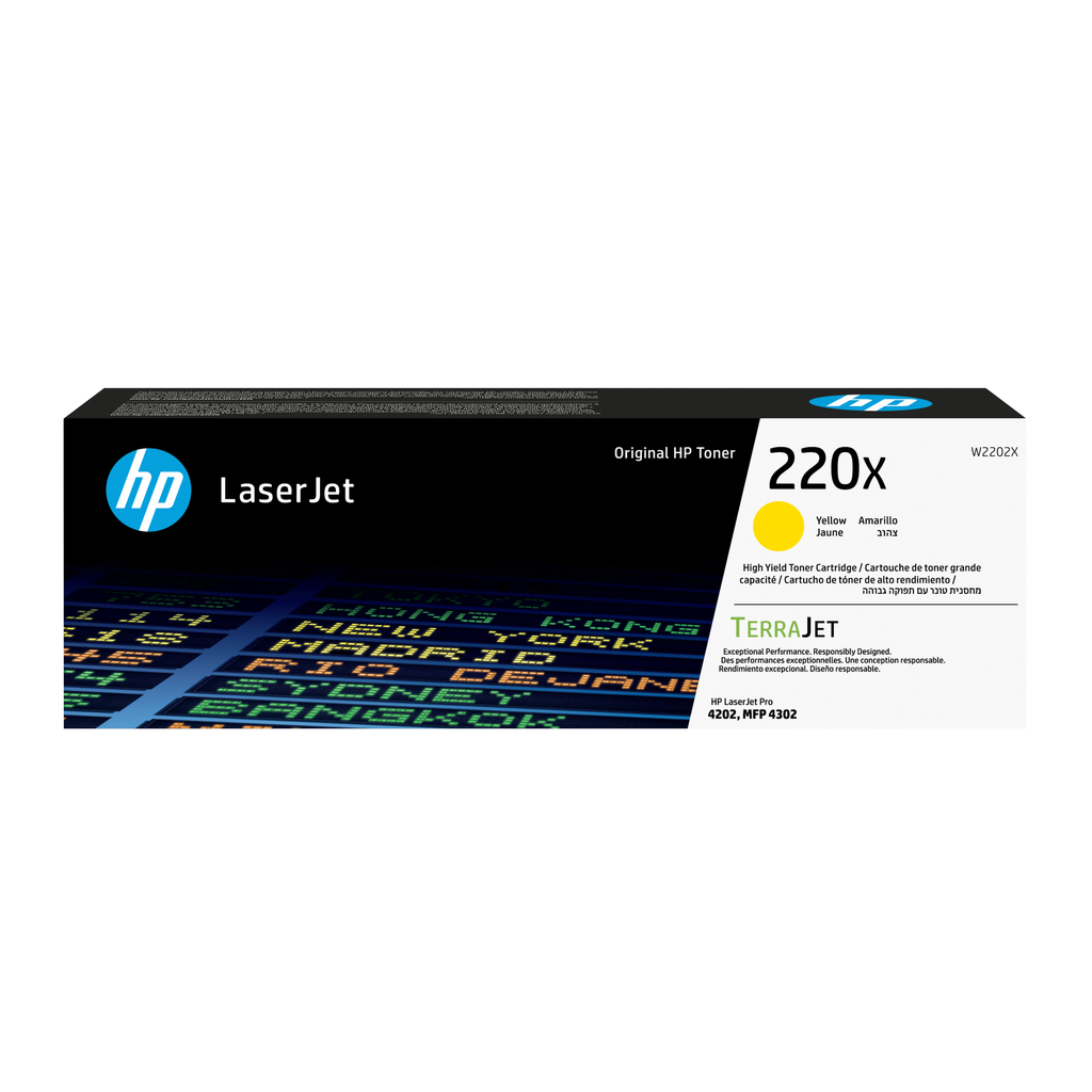 Toner HP 220X / W2202X jaune XL, 5 500 pages