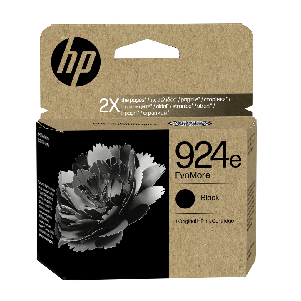 Tintenpatrone HP 924E / 4K0V0NE Schwarz XL, 1.000 Seiten
