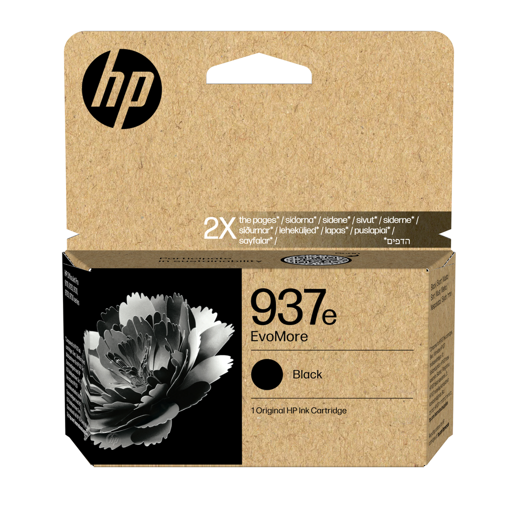 Tintenpatrone HP 937E / 4S6W9NE Schwarz XL, 2.500 Seiten