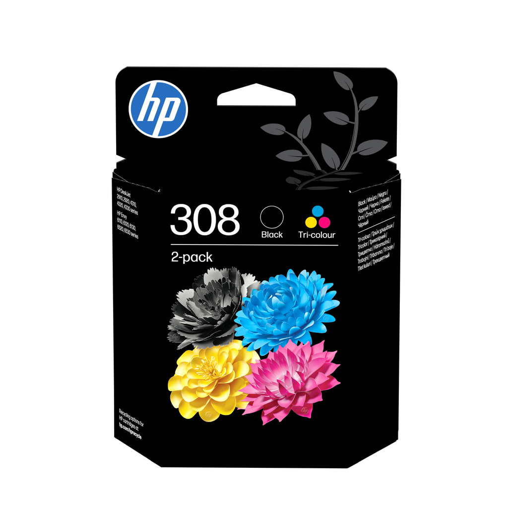 Pack HP 308 / 6L6S6UE 4 couleurs, 160 pages