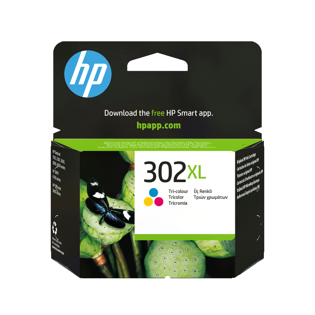 Tintenpatrone HP 302XL / F6U67AE Dreifarbig XL, 300 Seiten