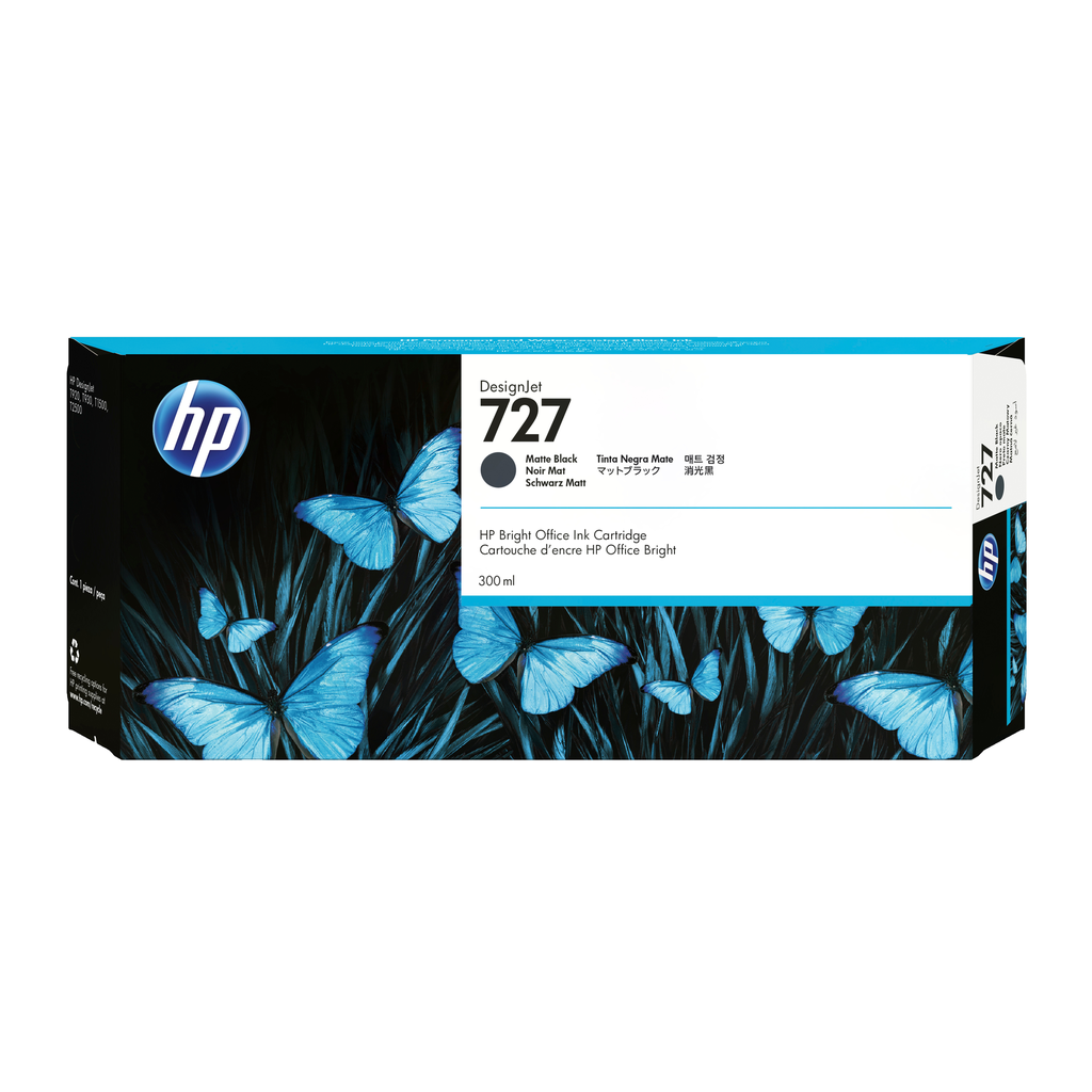 Cartouche d'encre HP 727 / C1Q12A noire, 300 ml