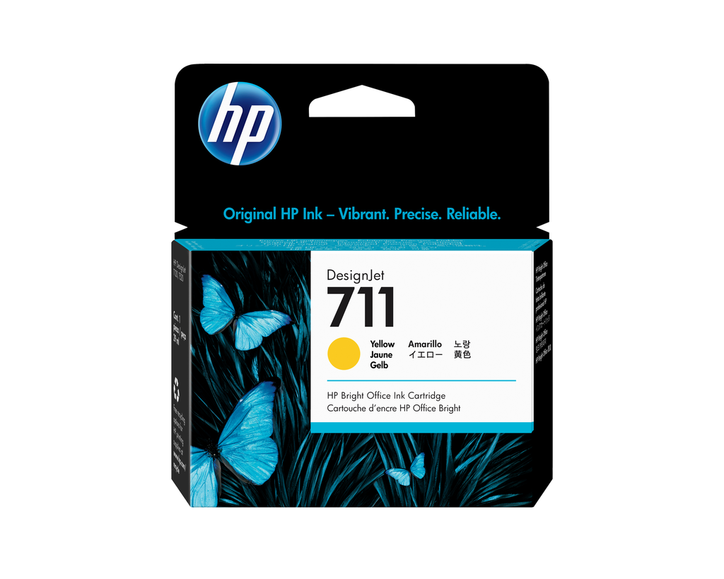 HP 711 / CZ132A yellow ink cartridge, 29 ml