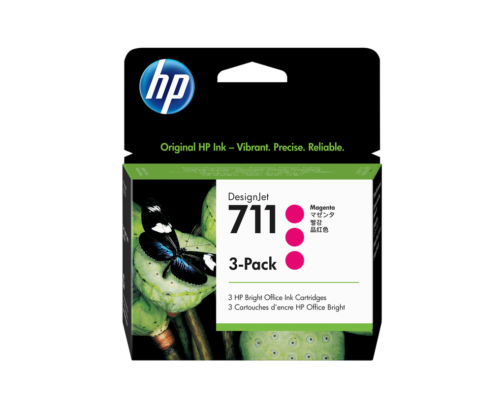 HP 711 / CZ135A magenta ink cartridge, 29 ml (3-pack)