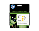 Cartouche d'encre HP 711 / CZ136A jaune, 29 ml (lot de 3)