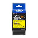 Brother HSe-621E / HSE621E heat shrink tube, black on yellow, 9.0 mm x 1.5 m