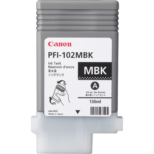 Cartouche d'encre Canon PFI-102MBK / 0894B001 noir mat, 130 ml