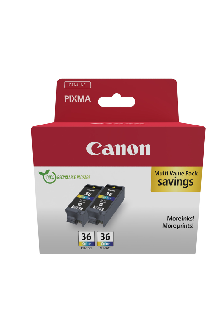 [1511B025] Pack Canon CLI-36 / 1511B025 3 couleurs