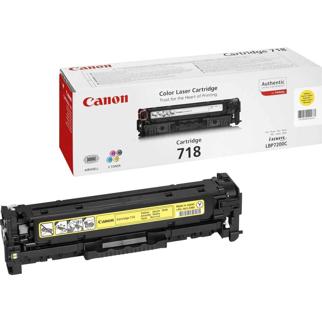 Canon 718 / 2659B002 yellow toner, 2,900 pages