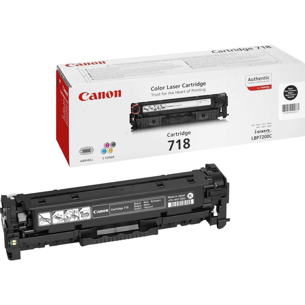 Toner Canon 718 / 2662B002 Schwarz, 3.400 Seiten