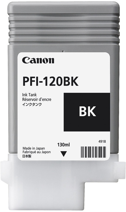 Canon PFI-120BK / 2885C001 black ink cartridge, 130 ml