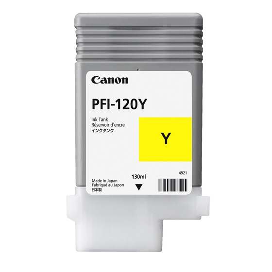 Canon PFI-120Y / 2888C001 yellow ink cartridge, 130 ml