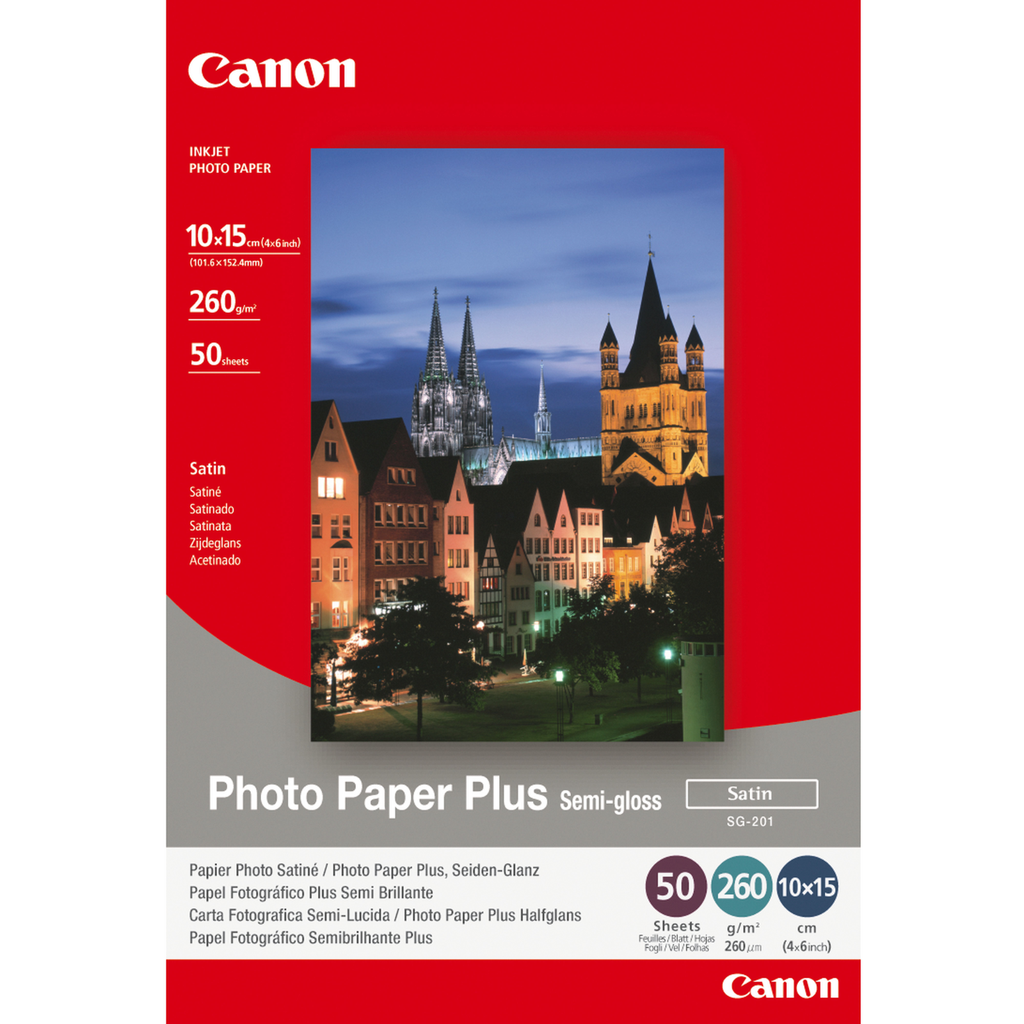 [1686B015] Papier photo Canon SG-201 / 1686B015, 10x15, 50 feuilles