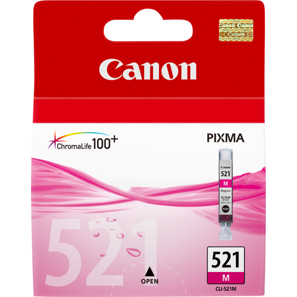 Canon CLI-521M / 2935B001 magenta ink cartridge, 480 pages