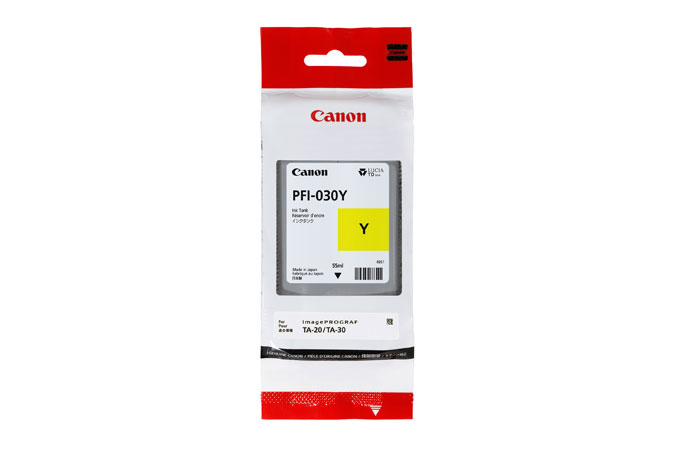 Canon PFI-030Y / 3492C001 yellow ink cartridge, 55 ml