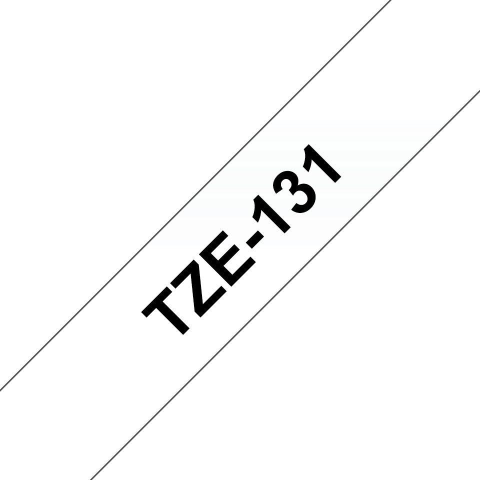 Brother Schriftband laminiert TZe-131 / TZE131, schwarz auf transparent, 12 mm x 8 m