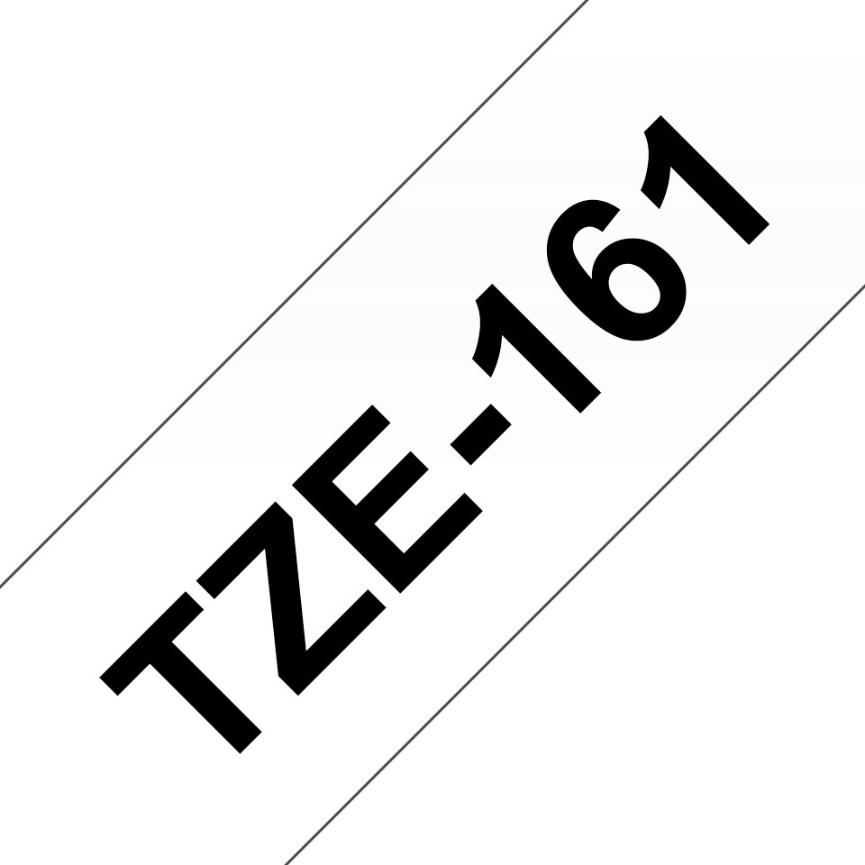 Brother TZe-161 / TZE161 laminated tape, black on clear, 36 mm x 8 m