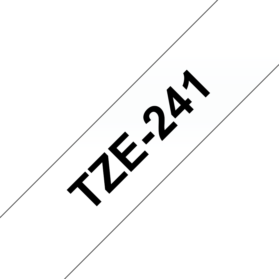 Ruban laminé Brother TZe-241 / TZE241, noir sur blanc, 18 mm x 8 m