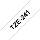 Brother Schriftband laminiert TZe-241 / TZE241, schwarz auf weiß, 18 mm x 8 m