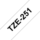 Brother Schriftband laminiert TZe-251 / TZE251, schwarz auf weiß, 24 mm x 8 m