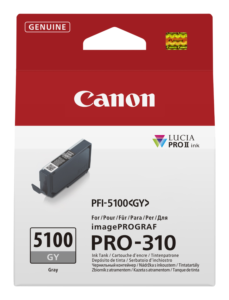 Canon PFI-5100 / 6959C001 gray ink cartridge, 144 ml
