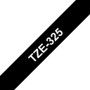 Brother TZe-325 / TZE325 laminated tape, white on black, 9 mm x 8 m