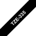 Brother TZe-335 / TZE335 laminated tape, white on black, 12 mm x 8 m