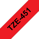 Brother TZe-451 / TZE451 laminated tape, black on red, 24 mm x 8 m