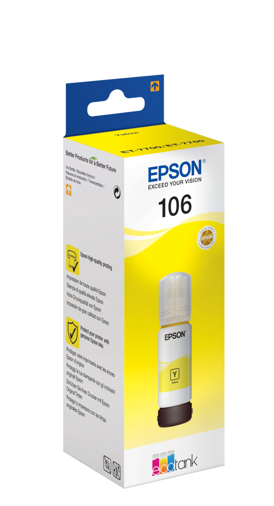 Tintenflasche Epson 106 / C13T00R440 Gelb, 70 ml