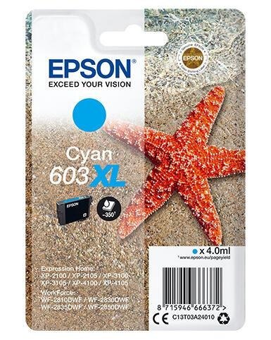 Epson 603XL / C13T03A24010 cyan XL ink cartridge, 4 ml