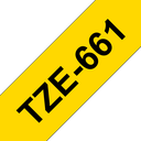 Brother Schriftband laminiert TZe-661 / TZE661, schwarz auf gelb, 36 mm x 8 m
