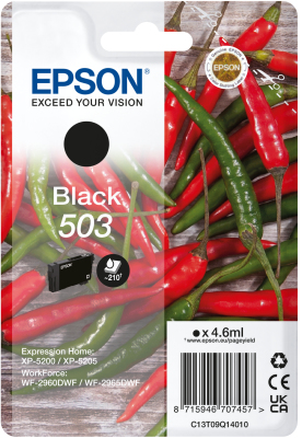 Epson 503 / C13T09Q14020 black ink cartridge, 46 ml