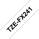 Brother Flexi-Tape TZe-FX241 / TZEFX241, schwarz auf weiß, 18 mm x 8 m