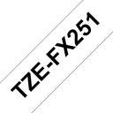 Brother TZe-FX251 / TZEFX251 flexible id tape, black on white, 24 mm x 8 m