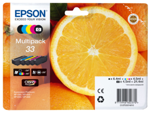 Cartouche d'encre Epson 33 / C13T33374011 4 couleurs, 45 ml