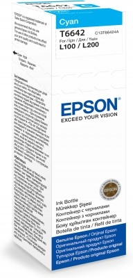 Bouteille d'encre Epson T6642 / C13T66424A cyan, 70 ml