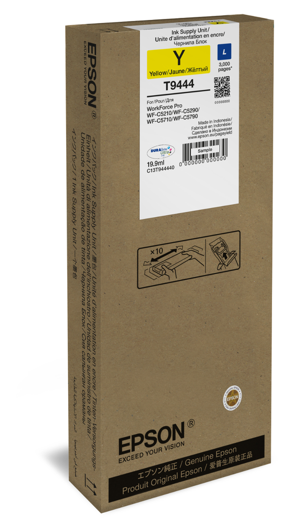 Epson T9444 / C13T944440 yellow ink cartridge, 3,000 pages