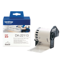 Rouleau continu film Brother DK-22113 / DK22113, noir sur transparent, 62 mm x 15,24 m