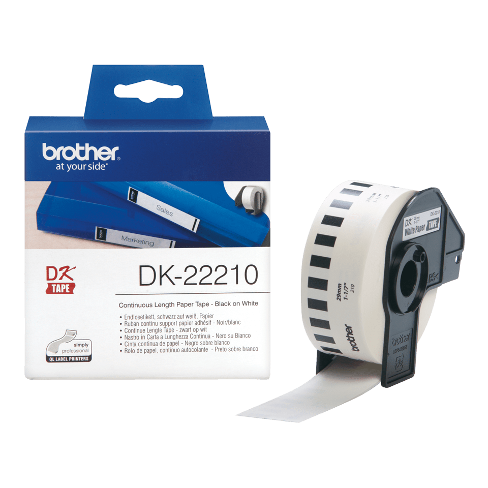 [DK22210] Brother Endlospapierrolle DK-22210 / DK22210, schwarz auf weiß, 29 mm x 30,48 m