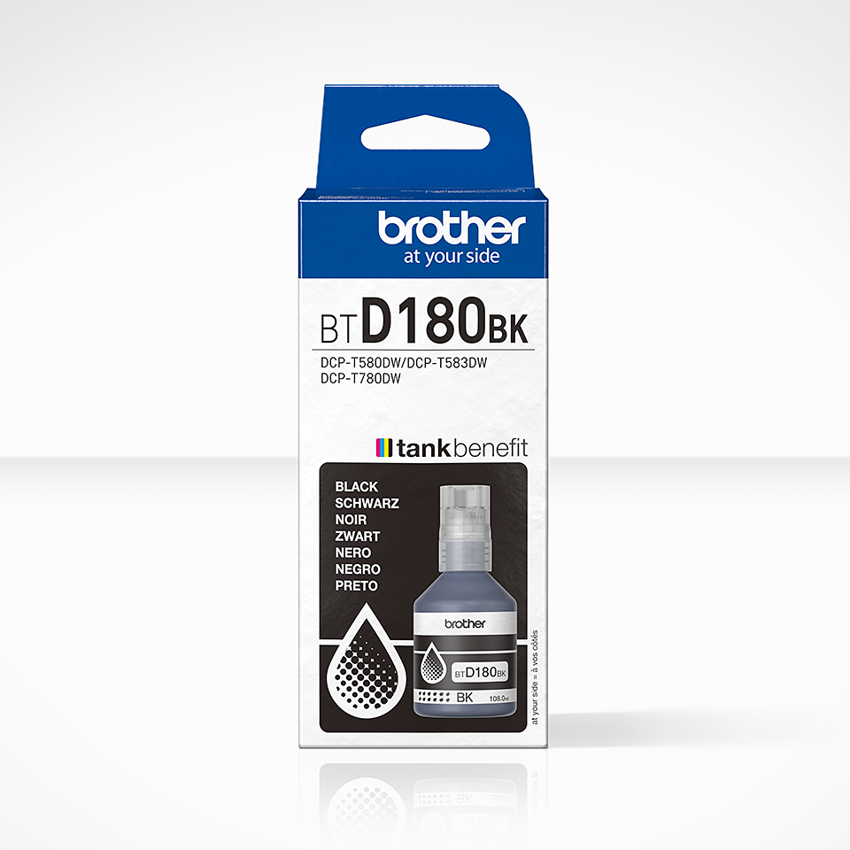 [BTD180BK] Bouteille d'encre Brother BT-D180BK / BTD180BK noire, 7 500 pages