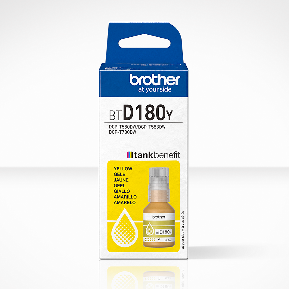 [BTD180Y] Bouteille d'encre Brother BT-D180Y / BTD180Y jaune, 5 000 pages