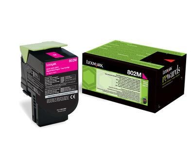 Lexmark 802M / 80C20M0 magenta toner, 1,000 pages
