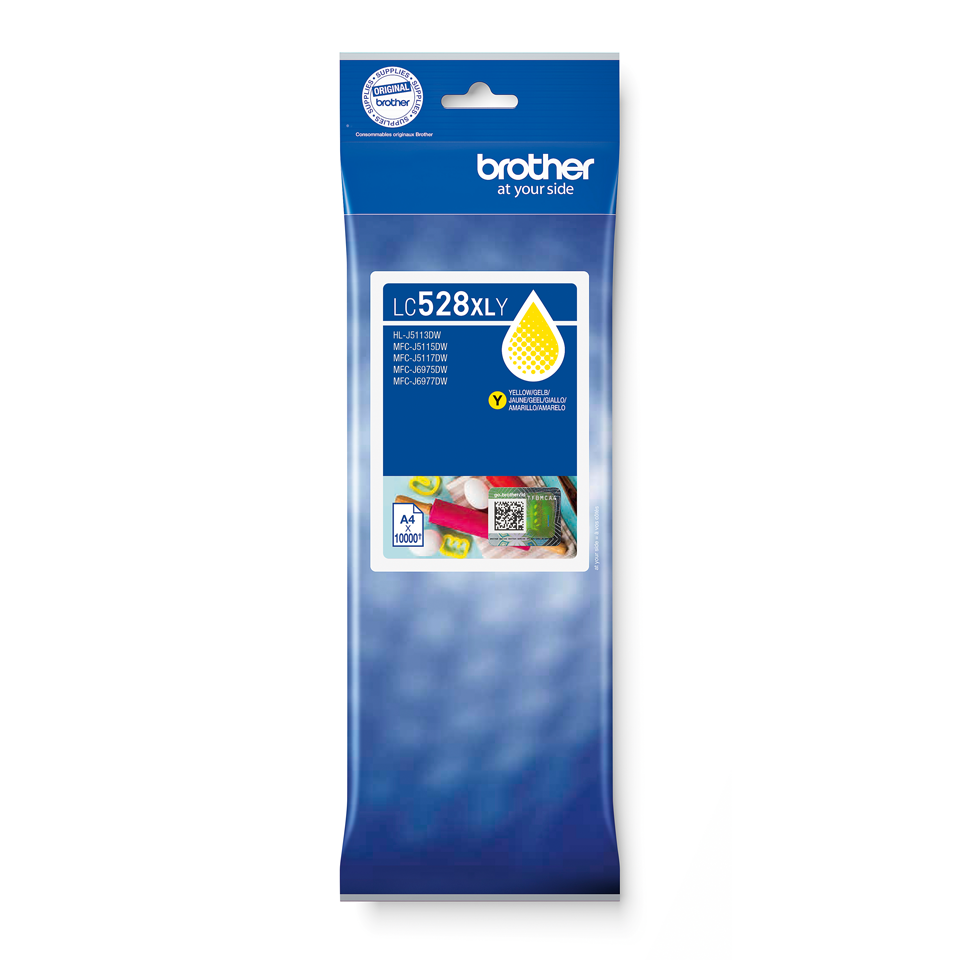 Brother LC-528XLY / LC528XLY yellow ink cartridge ultra high yield, 10,000 pages